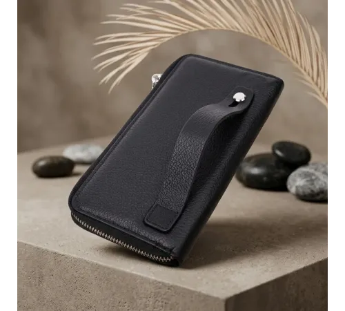 Функціональний гаманець-клатч унісекс з натуральної шкіри ST Leather 22529 Чорний