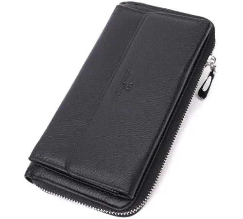 Функціональний гаманець-клатч унісекс з натуральної шкіри ST Leather 22529 Чорний
