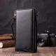 Вертикальний гаманець-клатч унісекс із натуральної шкіри ST Leather 22532 Чорний