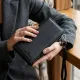 Вертикальний гаманець-клатч унісекс із натуральної шкіри ST Leather 22532 Чорний