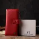 Жіночий вертикальний гаманець з натуральної шкіри ST Leather 22536 Червоний