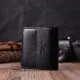 Компактний жіночий гаманець із монетницею зовні з натуральної шкіри ST Leather 22542 Чорний