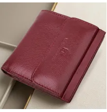 Невеликий жіночий гаманець з монетницею з натуральної шкіри ST Leather 22544 Бордовий