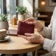 Невеликий жіночий гаманець з монетницею з натуральної шкіри ST Leather 22544 Бордовий
