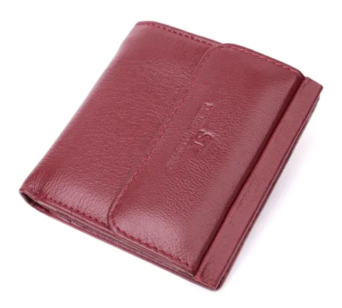 Невеликий жіночий гаманець з монетницею з натуральної шкіри ST Leather 22544 Бордовий