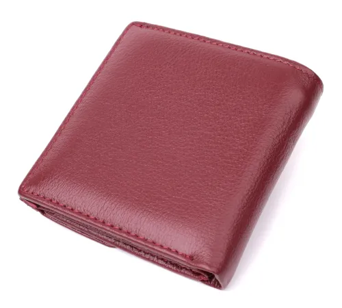 Невеликий жіночий гаманець з монетницею з натуральної шкіри ST Leather 22544 Бордовий