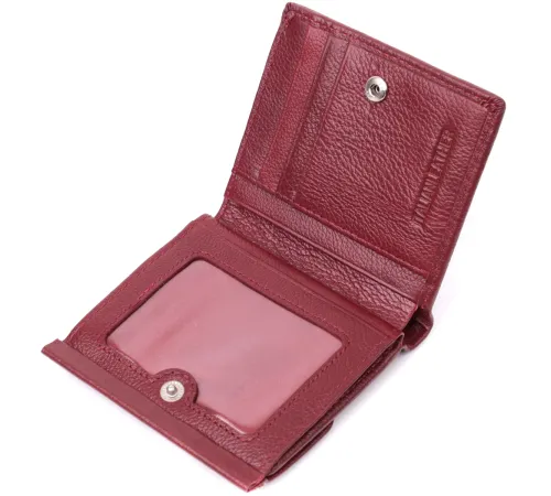 Невеликий жіночий гаманець з монетницею з натуральної шкіри ST Leather 22544 Бордовий