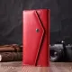Жіночий гаманець з геометричним клапаном з натуральної шкіри ST Leather 22545 Червоний