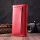 Жіночий гаманець з геометричним клапаном з натуральної шкіри ST Leather 22545 Червоний