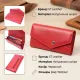 Жіночий гаманець з геометричним клапаном з натуральної шкіри ST Leather 22545 Червоний