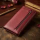 Гаманець для жінок із натуральної шкіри з геометричним клапаном ST Leather 22547 Бордовий