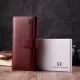 Гаманець для жінок на чотири відділення для купюр з натуральної шкіри ST Leather 22550 Бордовий