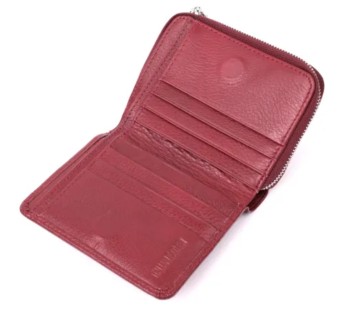 Жіночий гаманець середнього розміру з натуральної шкіри ST Leather 22551 Бордовий