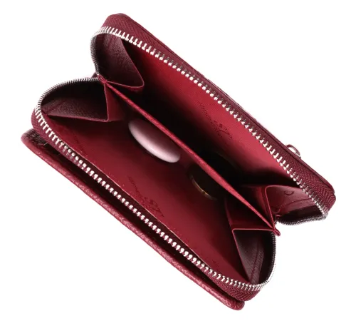Жіночий гаманець середнього розміру з натуральної шкіри ST Leather 22551 Бордовий