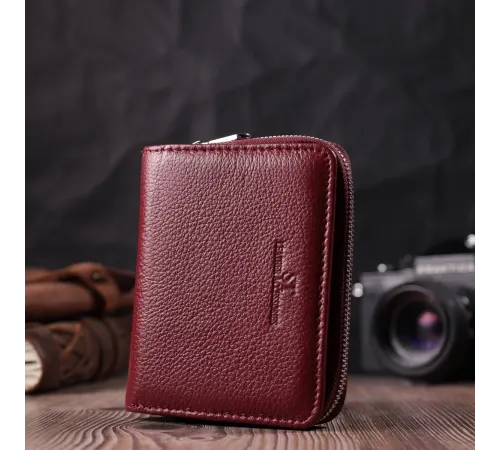 Жіночий гаманець середнього розміру з натуральної шкіри ST Leather 22551 Бордовий