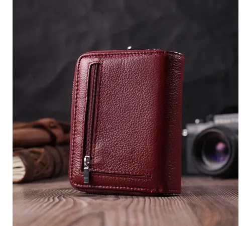 Жіночий гаманець середнього розміру з натуральної шкіри ST Leather 22551 Бордовий