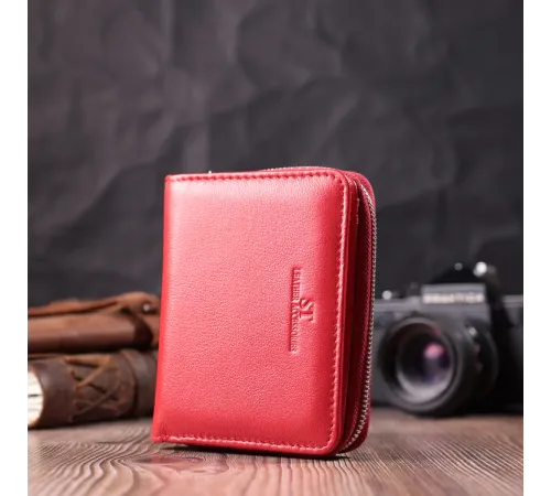 Гаманець для жінок яскравого кольору з натуральної шкіри ST Leather 22552 Червоний