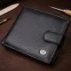 Чоловічий трендовий гаманець із натуральної шкіри ST Leather 22553 Чорний