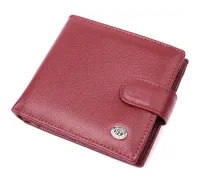 Практичний жіночий гаманець з натуральної шкіри ST Leather 22554 Бордовий