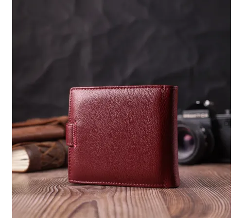 Практичний жіночий гаманець з натуральної шкіри ST Leather 22554 Бордовий