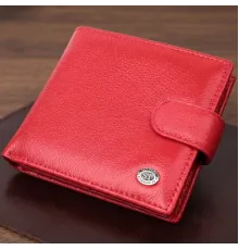 Жіночий трендовий гаманець із натуральної шкіри ST Leather 22555 Червоний