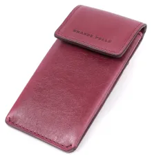 Ключниця для жінок у вигляді футляра з натуральної шкіри GRANDE PELLE 22572 Бордовий