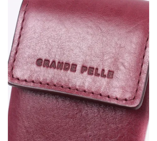 Ключниця для жінок у вигляді футляра з натуральної шкіри GRANDE PELLE 22572 Бордовий