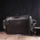 Прямокутна сумка бананка з якісної натуральної шкіри GRANDE PELLE 22575 Коричневий