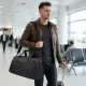 Текстильна дорожня сумка для поїздок спорту та туризму FABRA 22581 Чорна