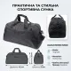 Текстильна дорожня сумка для поїздок спорту та туризму FABRA 22581 Чорна