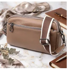 Жіноча стильна сумка з натуральної шкіри Vintage 22599 Бежева