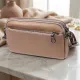 Жіноча стильна сумка з натуральної шкіри Vintage 22599 Бежева