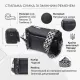 Практична жіноча шкіряна сумка зі стильним бігунком Vintage 22654 Чорна