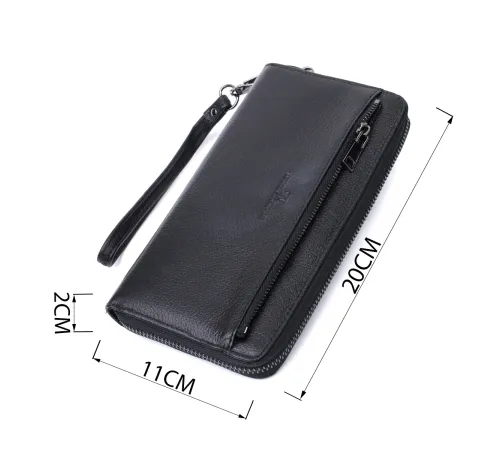 Зручний клатч для чоловіків із натуральної шкіри ST Leather 22681 Чорний