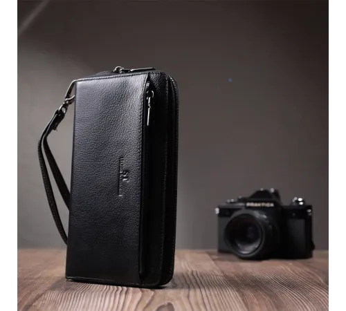 Зручний клатч для чоловіків із натуральної шкіри ST Leather 22681 Чорний