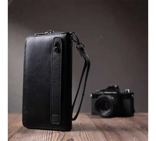 Зручний клатч для чоловіків із натуральної шкіри ST Leather 22681 Чорний