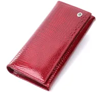 Гаманець для жінок із натуральної лакованої шкіри ST Leather 22680 Червоний