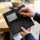 Лакований шкіряний гаманець з блоком для кредитних карток ST Leather 22683 Чорний