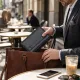 Чоловічий шкіряний клатч для карток купюр та документів ST Leather 22684 Чорний