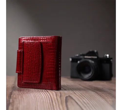 Лакований гаманець для жінок середнього розміру ST Leather 22685 Червоний