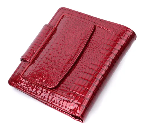 Лакований гаманець для жінок середнього розміру ST Leather 22685 Червоний
