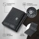 Компактний жіночий гаманець з натуральної лакованої шкіри ST Leather 22688 Чорний