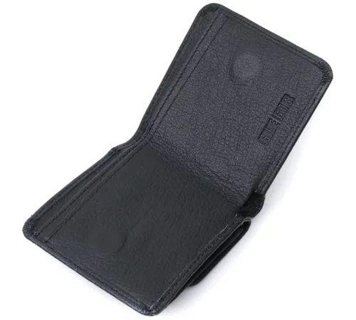 Жіночий шкіряний гаманець для карток купюр та монет ST Leather 22690 Чорний