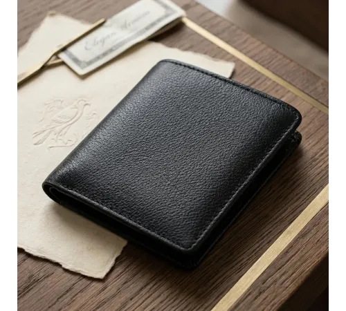 Жіночий шкіряний гаманець для карток купюр та монет ST Leather 22690 Чорний