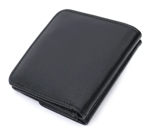 Жіночий шкіряний гаманець для карток купюр та монет ST Leather 22690 Чорний