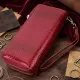 Фактурний клатч на два відділення з лакованої натуральної шкіри ST Leather 22692 Червоний
