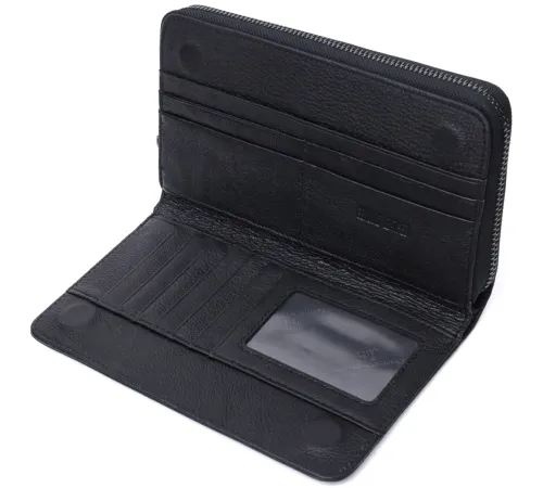 Чоловічий клатч із блоком для карт з натуральної шкіри ST Leather 22694 Чорний