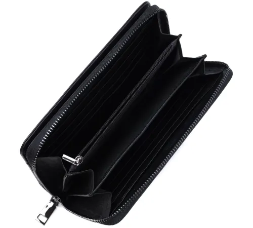 Чоловічий клатч із блоком для карт з натуральної шкіри ST Leather 22694 Чорний