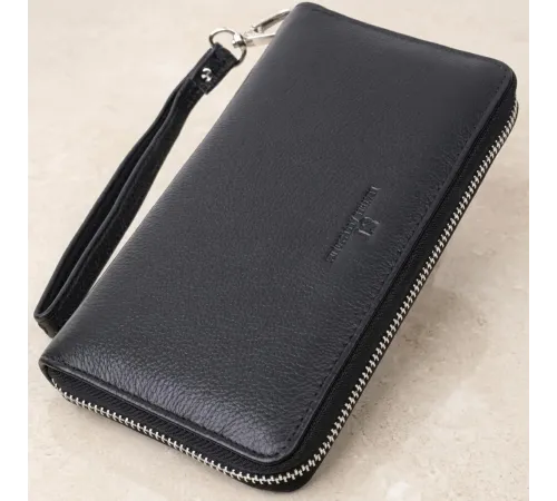 Красивий клатч унісекс на одне відділення з натуральної шкіри ST Leather 22697 Чорний