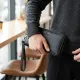 Красивий клатч унісекс на одне відділення з натуральної шкіри ST Leather 22697 Чорний